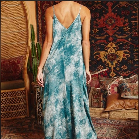 Tie Dye Sleeveless Maxi Dress - Picture 4 of 4